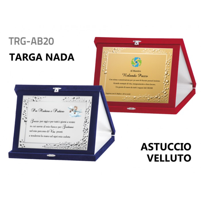 Targa Nada con astuccio velluto