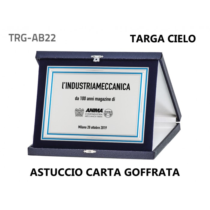 Targa Cielo astuccio goffrato