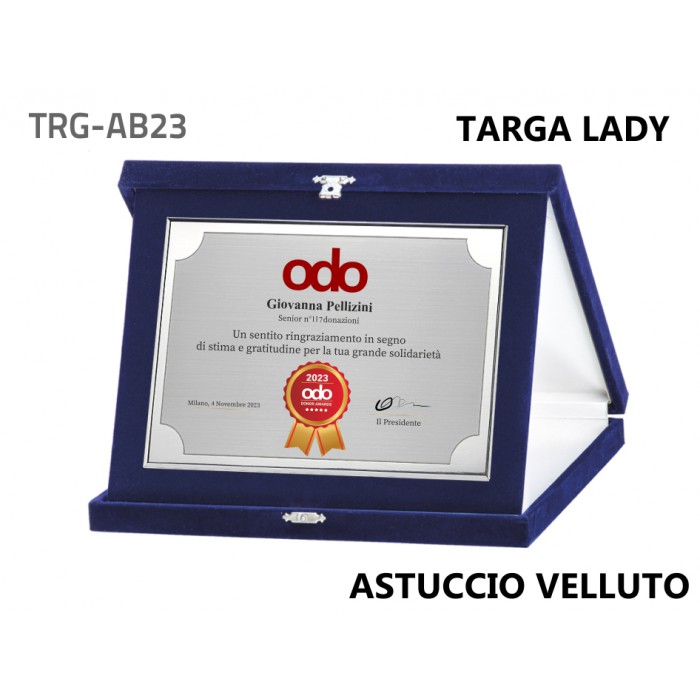 Targa Lady astuccio velluto