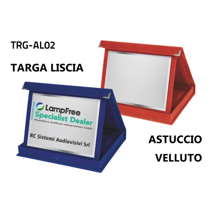 Targa semplice eco-box velluto