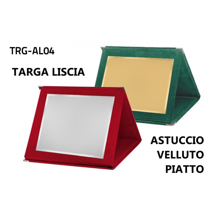 Targa semplice astuccio velluto piatto