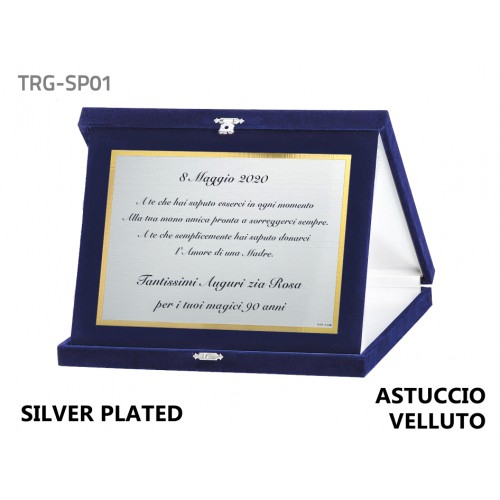 Targa silver plated astuccio velluto