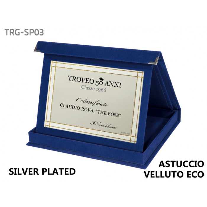 Targa silver plated astuccio velluto